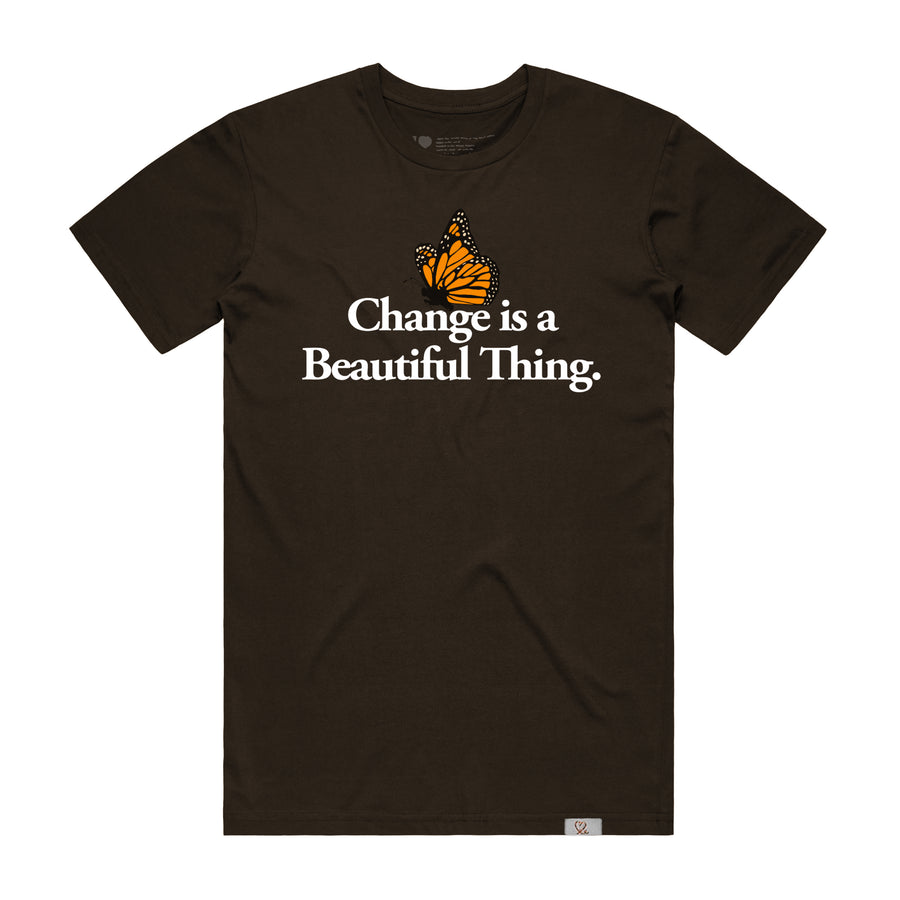 Change Is A Beautiful Thing Center Piece Shirt (Dark Chocolate)