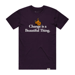 Change Is A Beautiful Thing Center Piece Shirt (Plum)