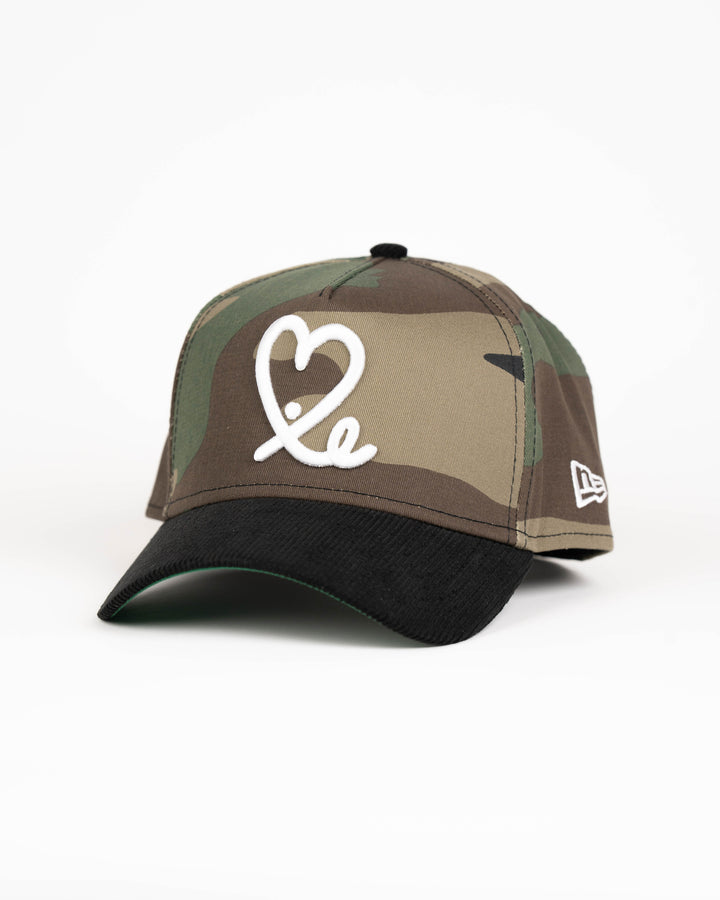 New Era 9Forty A Frame 1LoveIE Snapback (Woodland Camo  / Black Corduroy)