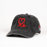 1LoveIE Signature Dad Hat (Black Denim / Red)
