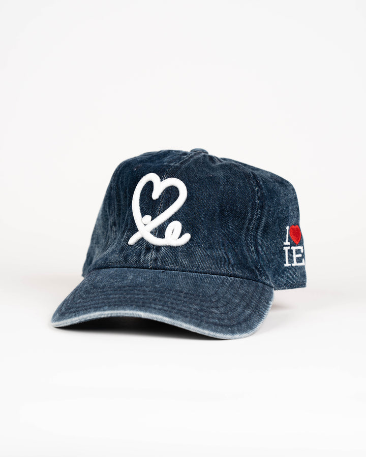 1LoveIE Signature Dad Hat (Blue Denim / White)