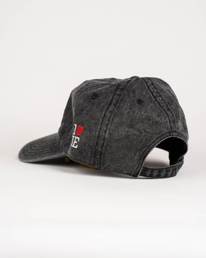 1LoveIE Signature Dad Hat (Black Denim / Red)