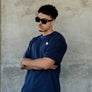 Oversized Heavyweight Box T-Shirt (Navy)
