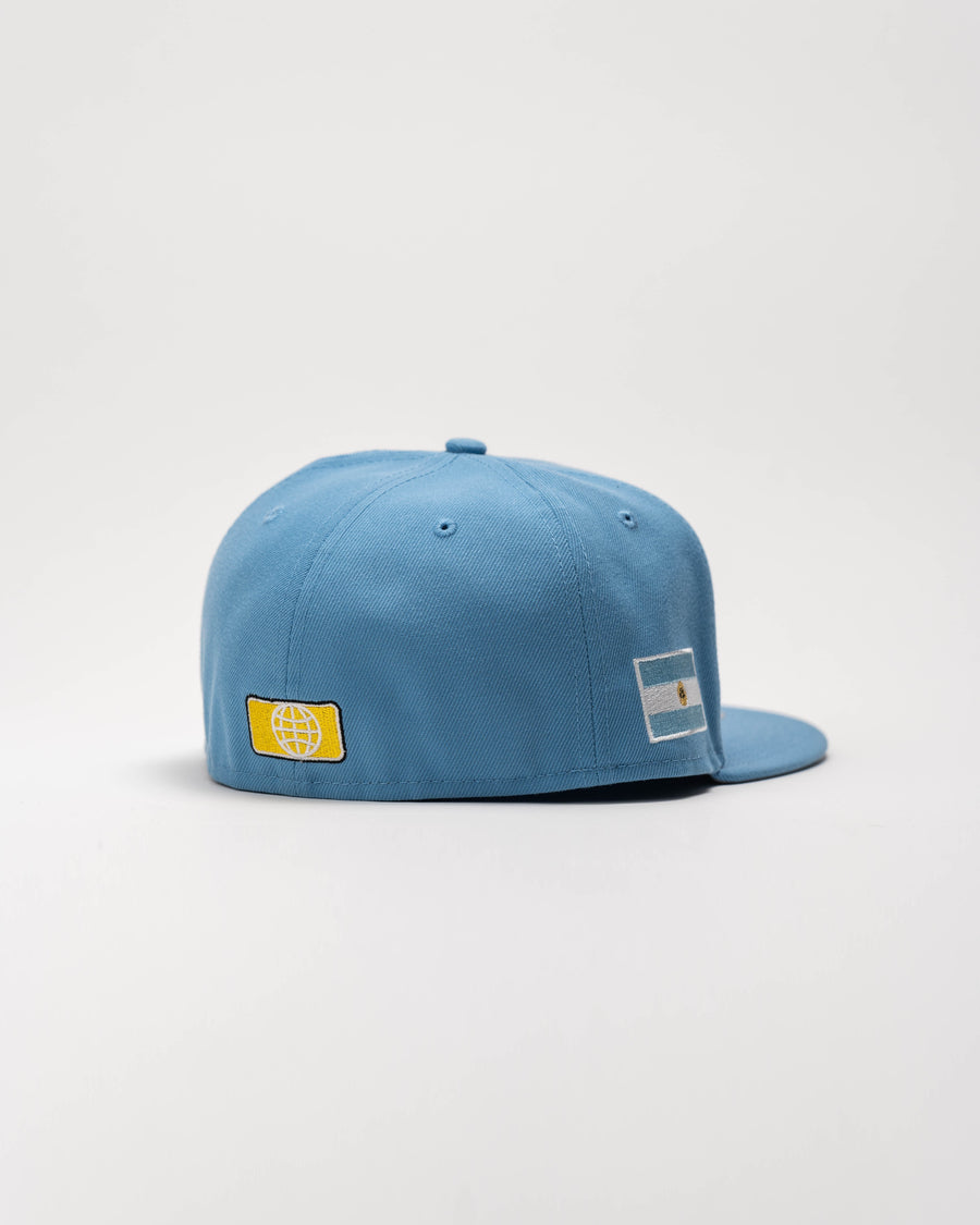 Limited Baby Blue  / White Argentina Flag 1LoveIE New Era 59FIFTY Fitted Cap