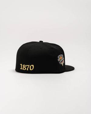 Limited Black / White Gold 1LoveIE Riverside Script New Era 59FIFTY Fitted Cap