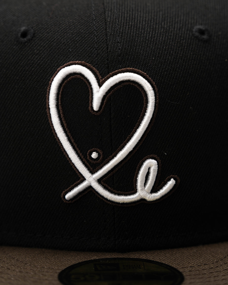 Limited Chocolate Brown / Black & Baby Blue 1LoveIE New Era 59FIFTY Fitted Cap