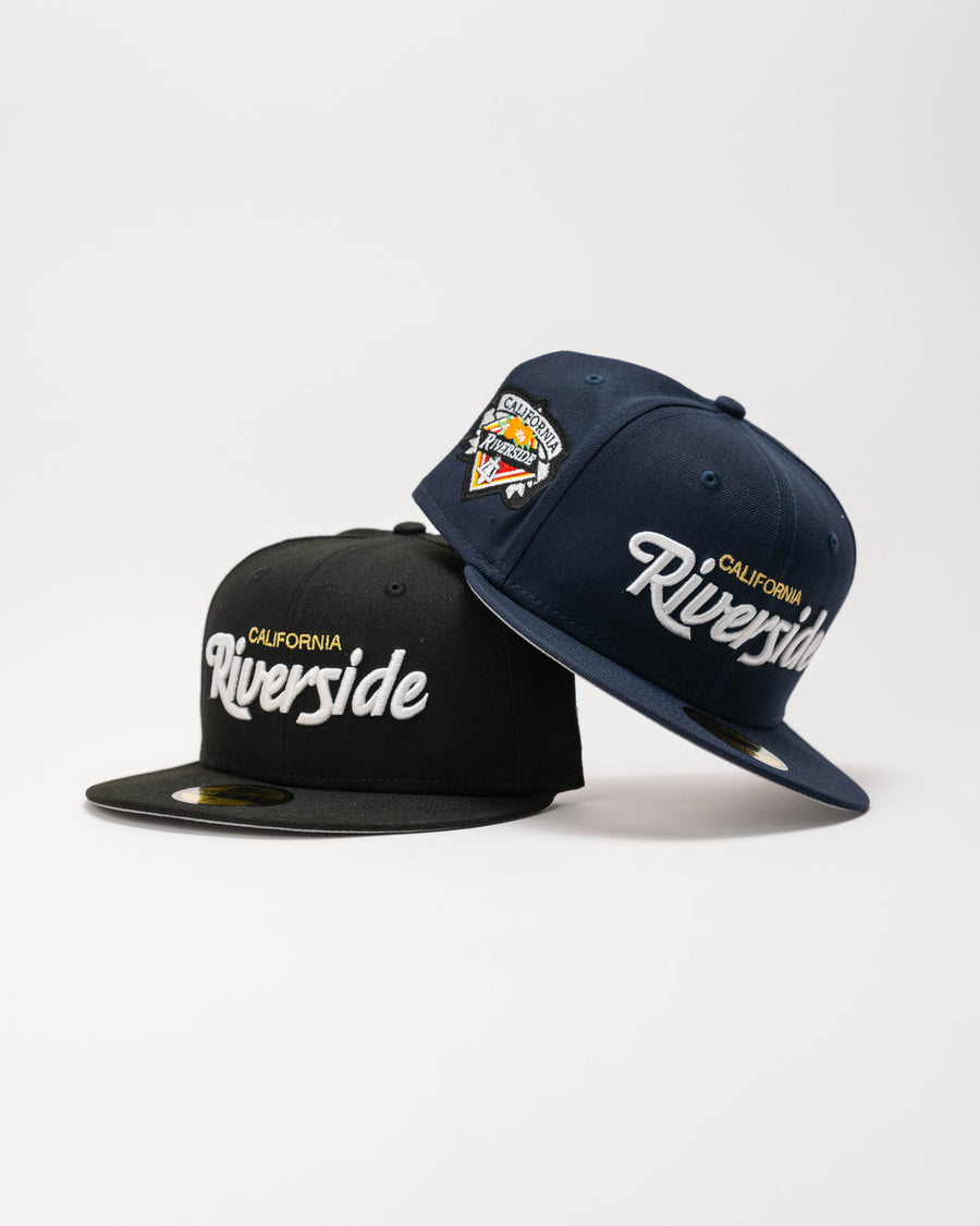 Limited Night Shift Navy / White Gold 1LoveIE Riverside Script New Era 59FIFTY Fitted Cap