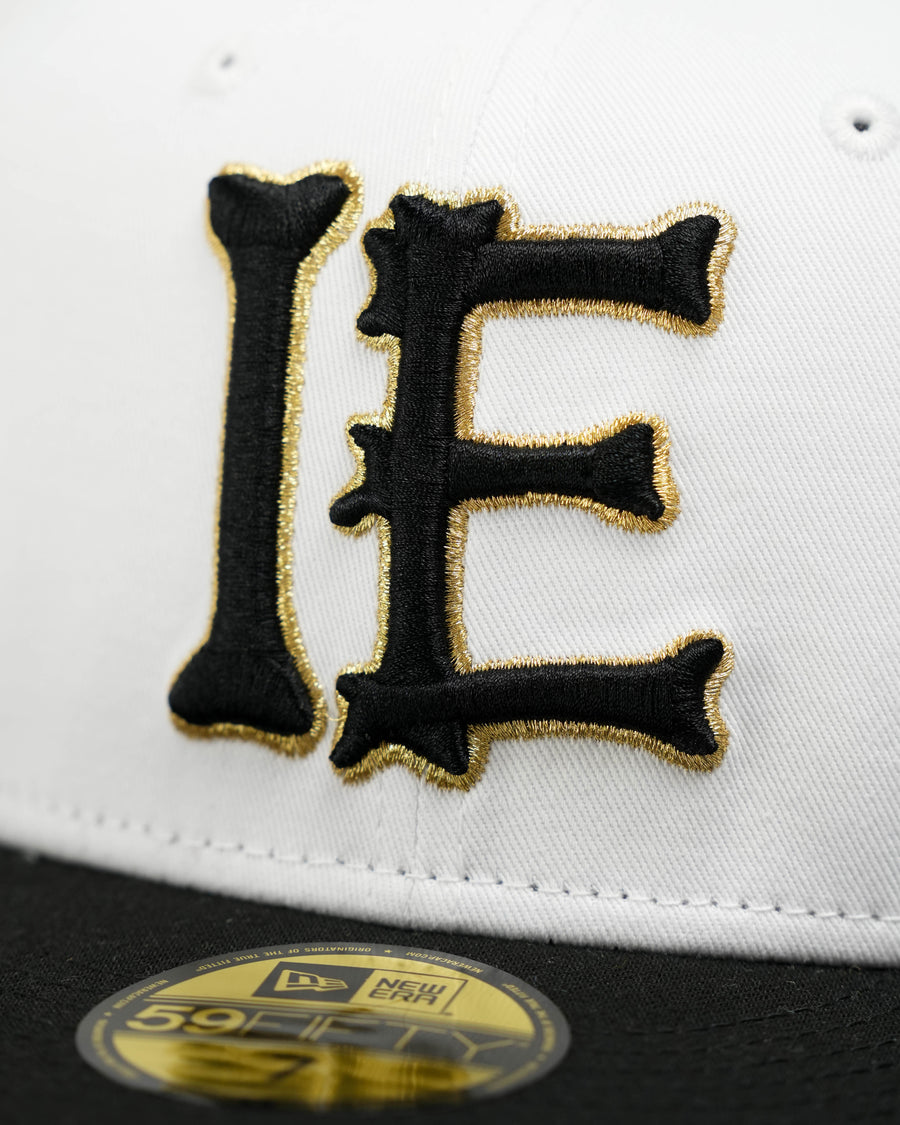 IE Bones  White / Gold  New Era 59FIFTY Fitted Cap