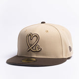 Limited Vegas Gold / Walnut Gold Mexico Flag 1LoveIE New Era 59FIFTY Fitted Cap