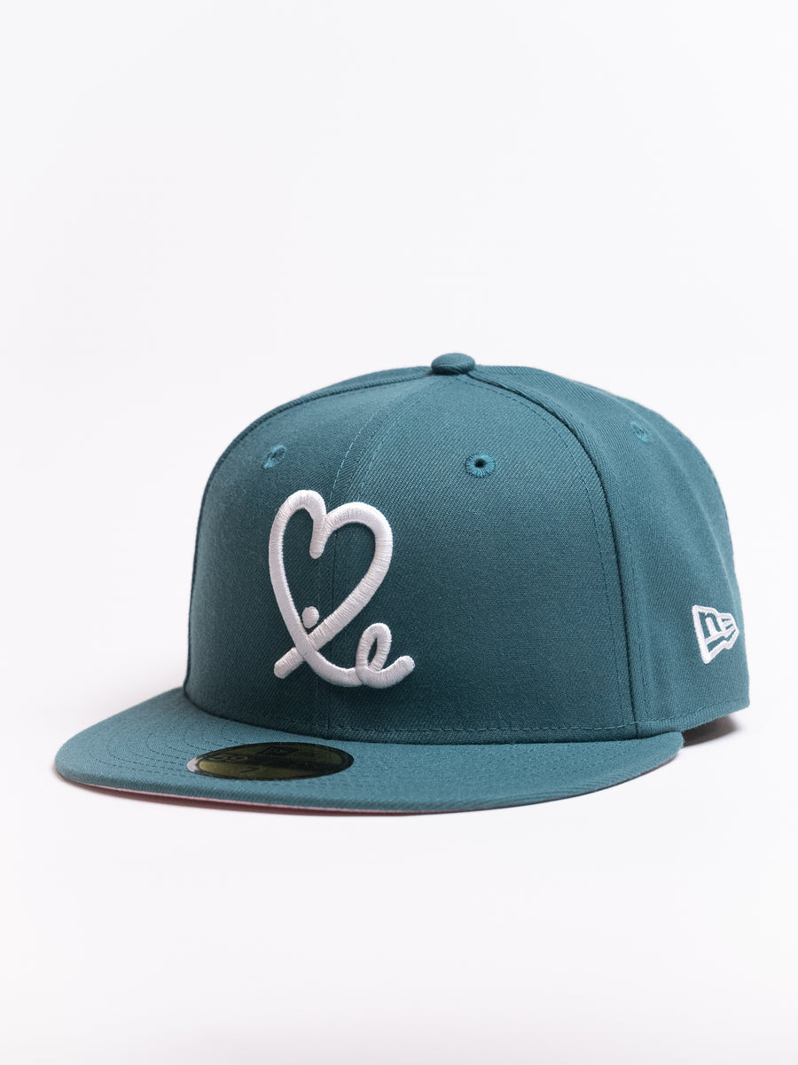 Limited Pineneedle Green / Pink 1LoveIE New Era 59FIFTY Fitted Cap