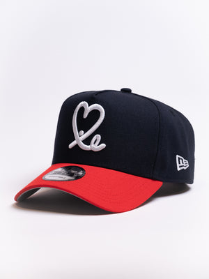 New Era 9Forty A Frame 1LoveIE Snapback (Navy /Red)