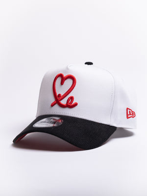 New Era 9Forty A Frame 1LoveIE Snapback (White Black /  Red )