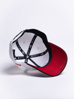 New Era 9Forty A Frame 1LoveIE Snapback (White Black /  Red Corduroy )