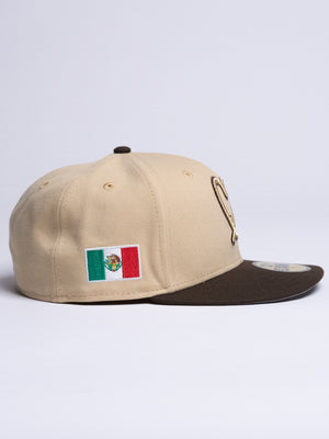 Limited Vegas Gold / Walnut Gold Mexico Flag 1LoveIE New Era 59FIFTY Fitted Cap
