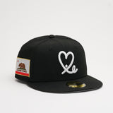Limited Black / White California State Flag 1LoveIE New Era 59FIFTY Fitted Cap