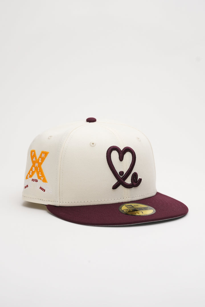 10 Year Anniversary Limited Maroon & Cream 1LoveIE New Era 59FIFTY Fitted Cap
