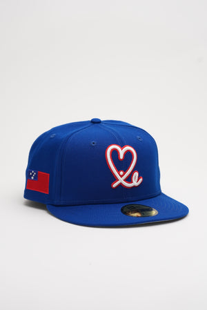 Limited Royal Blue / Red Samoan Flag 1LoveIE New Era 59FIFTY Fitted Cap