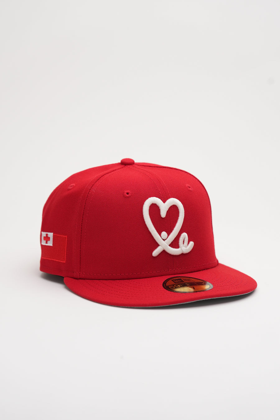 Limited Red / White Tonga Flag 1LoveIE New Era 59FIFTY Fitted Cap