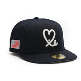 Limited Navy / White  USA Flag 1LoveIE New Era 59FIFTY Fitted Cap