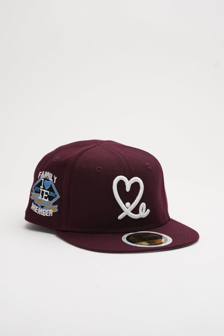 Youth Limited Maroon & White 1LoveIE New Era 59FIFTY Fitted Cap