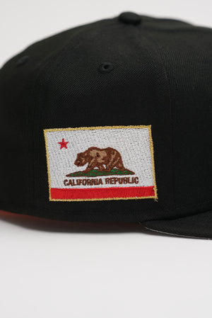 Limited Black / White California State Flag 1LoveIE New Era 59FIFTY Fitted Cap