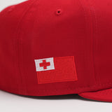 Limited Red / White Tonga Flag 1LoveIE New Era 59FIFTY Fitted Cap
