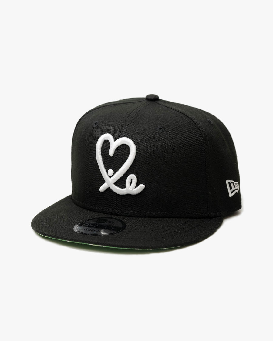 Limited 1LoveIE Black / White Green Paisley New Era 9Fifty Snapback Hat