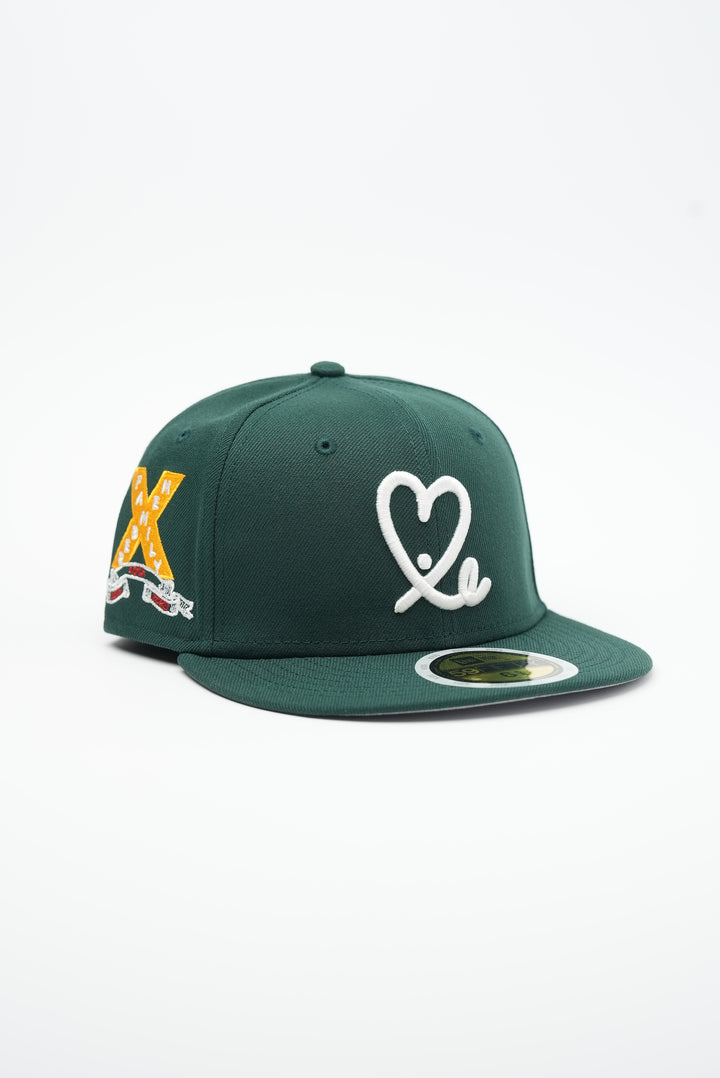 Youth 10 Year Anniversary Limited Dark Green & White 1LoveIE New Era 59FIFTY Fitted Cap