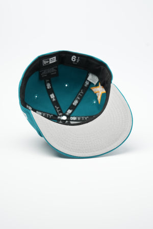 Youth 10 Year Anniversary Limited Aqua & White 1LoveIE New Era 59FIFTY Fitted Cap