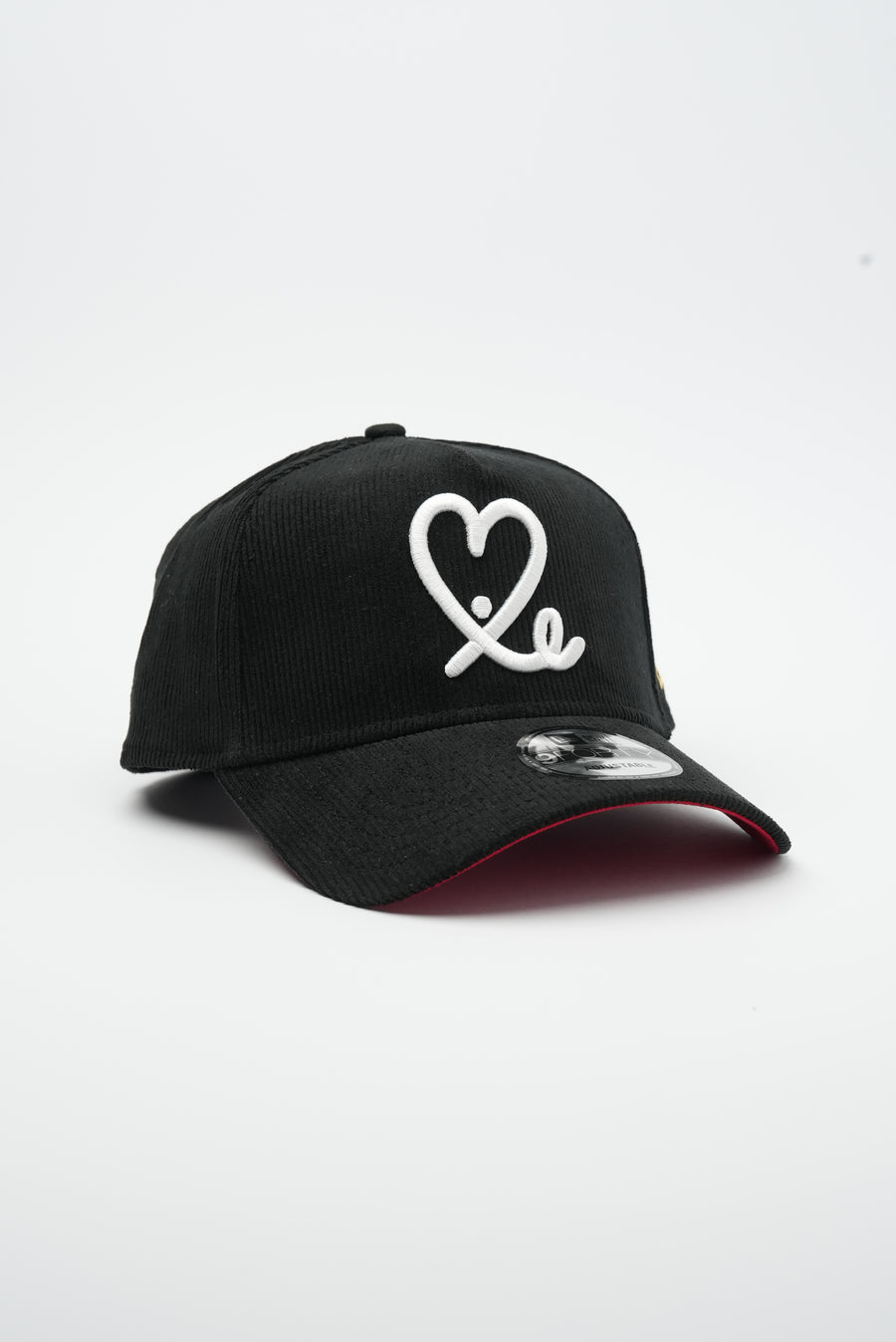 New Era 9Forty A Frame 1LoveIE Snapback (Black / White / Red Corduroy )