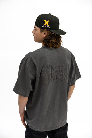 Skate Love Puff Print Shaka Shirt (Grey/ Grey)