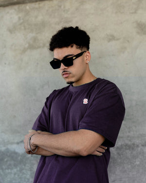 Oversized Heavyweight Box T-Shirt (Plum)