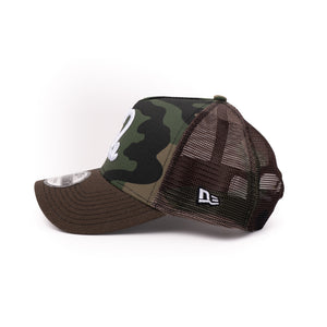 New Era 9Forty A Frame 1LoveIE Trucker Snapback (Woodland Camo / White )