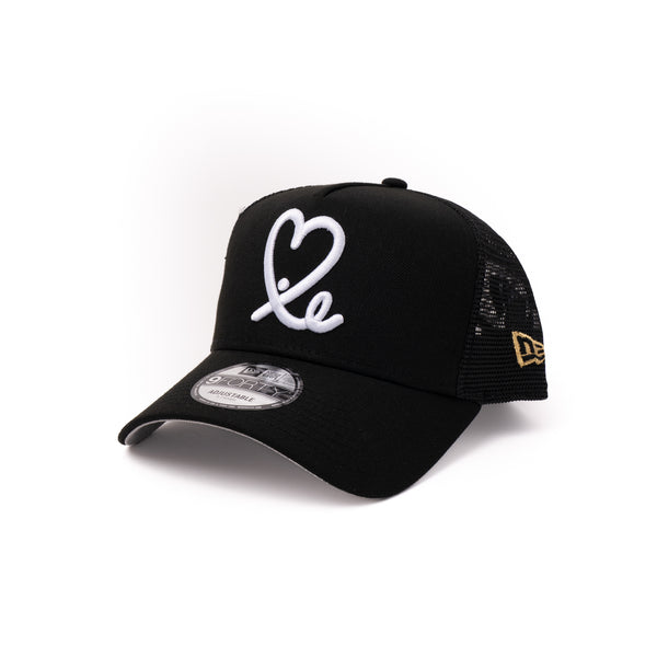 New Era 9Forty A Frame 1LoveIE Trucker Snapback (Black / White )
