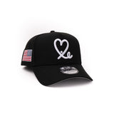 New Era 9Forty A Frame 1LoveIE USA Snapback (Black/White )