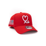 New Era 9Forty A Frame 1LoveIE USA Snapback (Red /White )