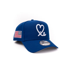 New Era 9Forty A Frame 1LoveIE USA Snapback (LT Royal/White )