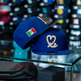 Limited Royal Blue / White Gold Mexico Flag 1LoveIE New Era 59FIFTY Fitted Cap