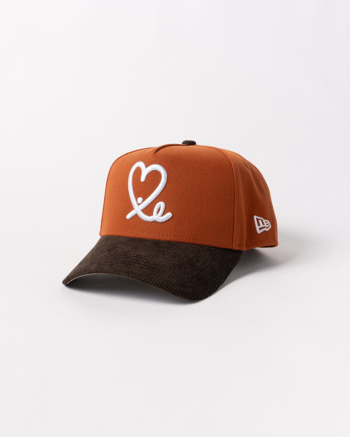 New Era 9Forty A Frame 1LoveIE Snapback (Rust Orange/ Walnut Corduroy )