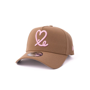 New Era 9Forty A Frame 1LoveIE Snapback ( Khaki /Pink )
