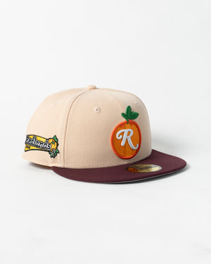 Maroon & Mango Mocha  Orange  1LoveIE Redlands Orange New Era 59FIFTY Fitted Cap