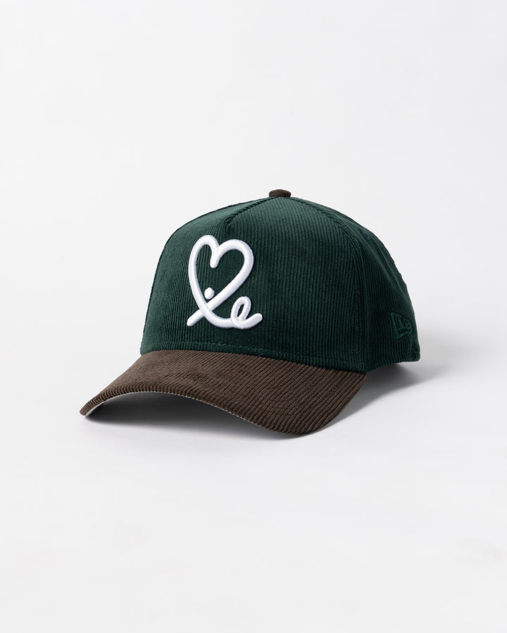 New Era 9Forty A Frame 1LoveIE Snapback (Walnut / Forest Green Corduroy)