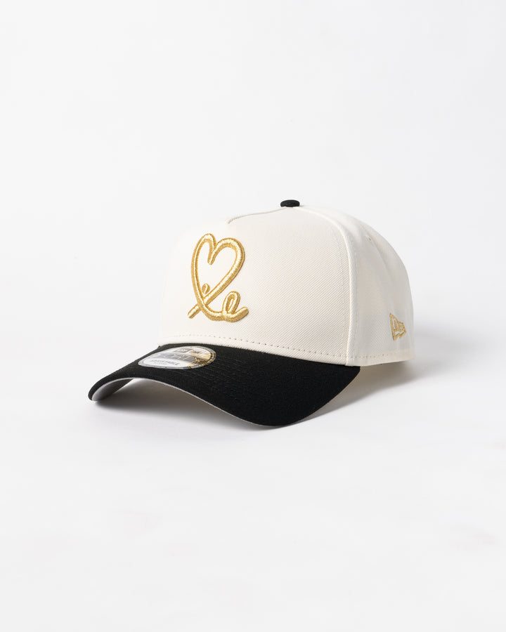 10 Year Anniversary New Era 9Forty A Frame 1LoveIE Snapback (Black / Gold Cream)