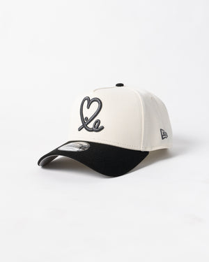 10 Year Anniversary New Era 9Forty A Frame 1LoveIE Snapback (Metallic Black / Cream)