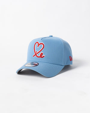 New Era 9Forty A Frame 1LoveIE Snapback ( Sky Blue / Red White )