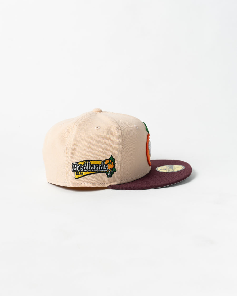 Maroon & Mango Mocha  Orange  1LoveIE Redlands Orange New Era 59FIFTY Fitted Cap