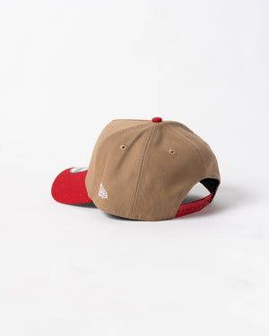 New Era 9Forty A Frame 1LoveIE Snapback (Khaki / Scarlett)