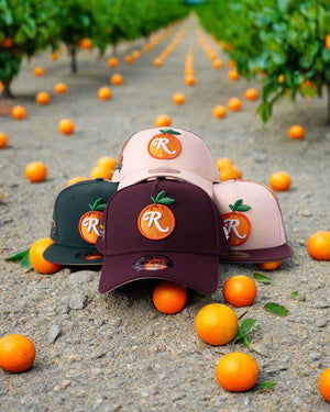 Maroon & Mango Mocha  Orange  1LoveIE Redlands Orange New Era 59FIFTY Fitted Cap