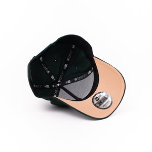New Era 9Forty A Frame 1LoveIE Snapback (Forest Green Corduroy / Peach)