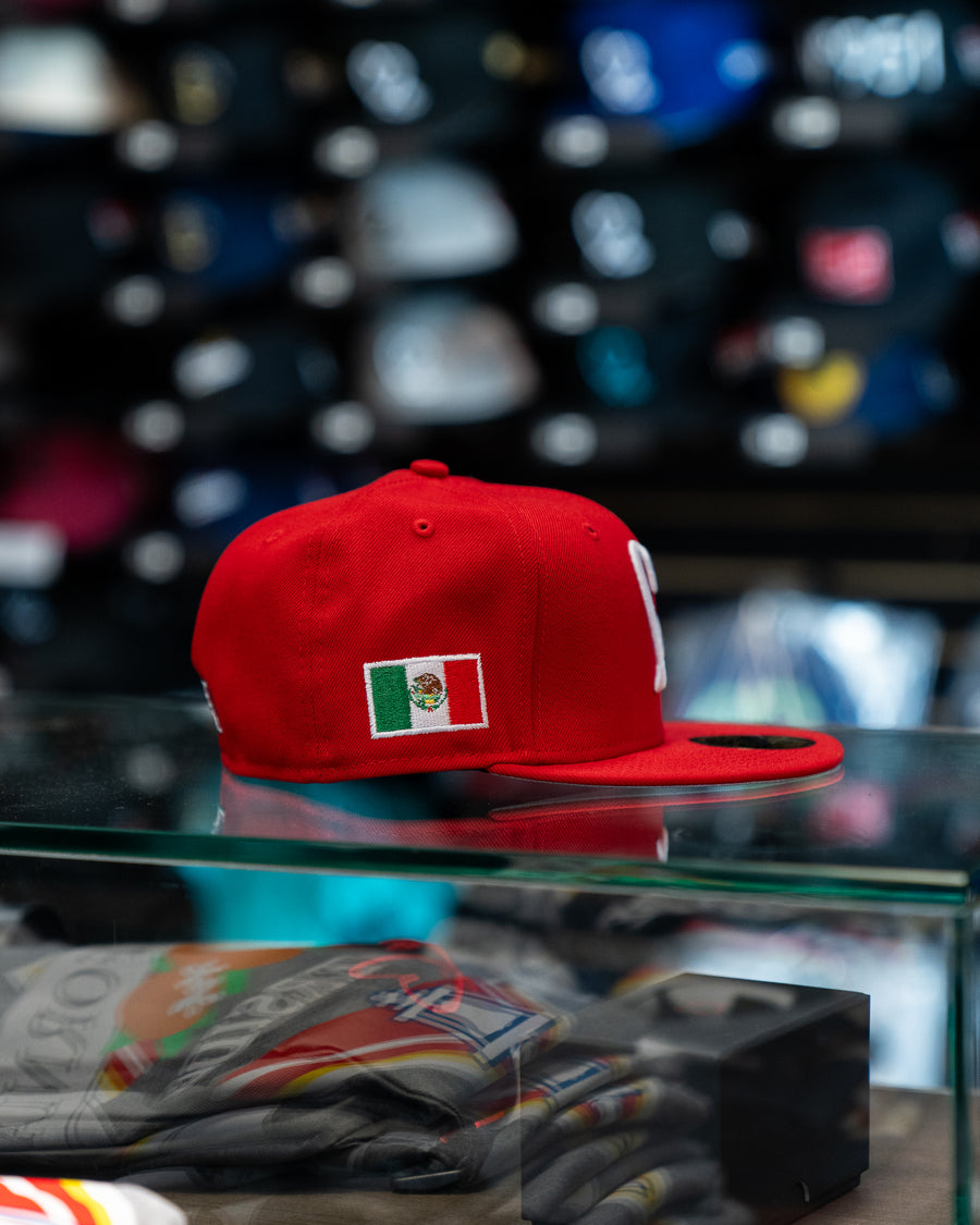 Limited Red / White Mexico Flag 1LoveIE New Era 59FIFTY Fitted Cap